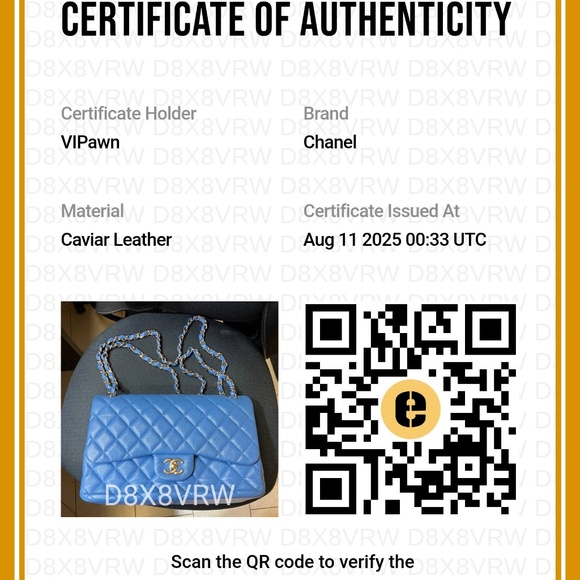 Chanel 21P Blue Caviar Quilted Jumbo Large Classic Double Flap bag & tag - Picture 16 of 16